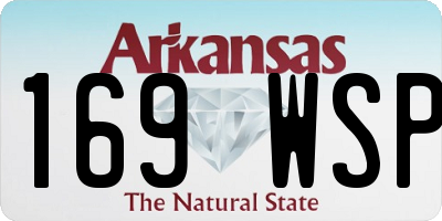 AR license plate 169WSP