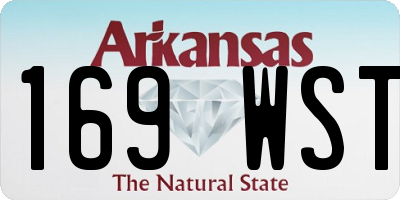 AR license plate 169WST