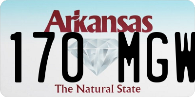 AR license plate 170MGW