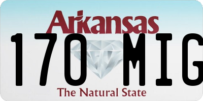 AR license plate 170MIG