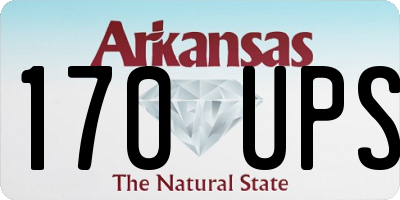 AR license plate 170UPS