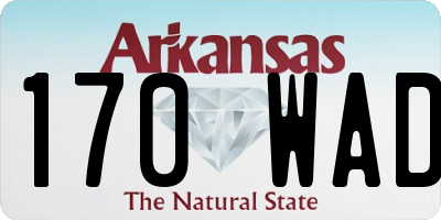 AR license plate 170WAD