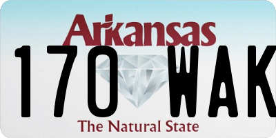 AR license plate 170WAK