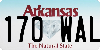 AR license plate 170WAL