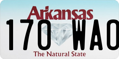 AR license plate 170WAO