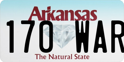 AR license plate 170WAR