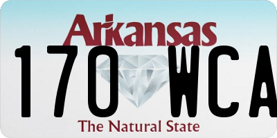 AR license plate 170WCA