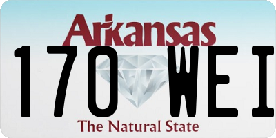 AR license plate 170WEI