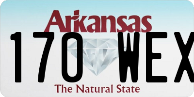 AR license plate 170WEX