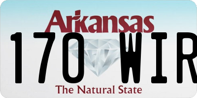 AR license plate 170WIR