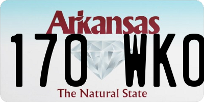 AR license plate 170WKO