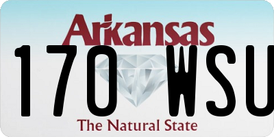 AR license plate 170WSU