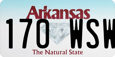 AR license plate 170WSW
