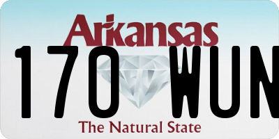 AR license plate 170WUN