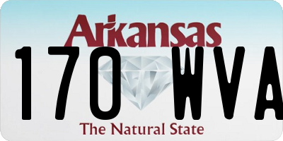 AR license plate 170WVA