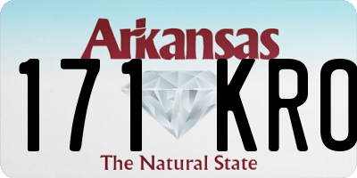 AR license plate 171KRO