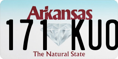 AR license plate 171KUO