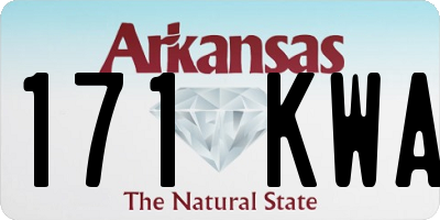 AR license plate 171KWA