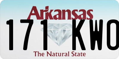 AR license plate 171KWO