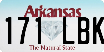 AR license plate 171LBK