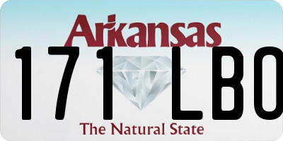 AR license plate 171LBO