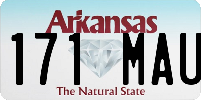 AR license plate 171MAU