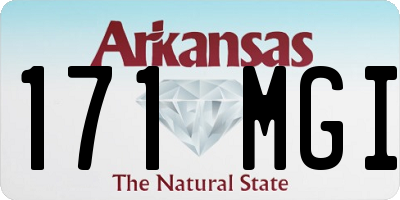AR license plate 171MGI