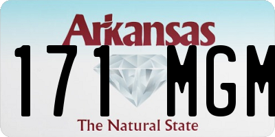 AR license plate 171MGM