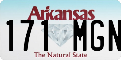 AR license plate 171MGN