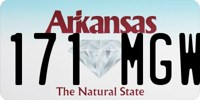 AR license plate 171MGW