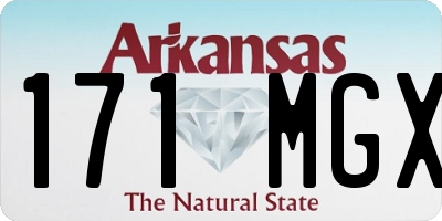 AR license plate 171MGX