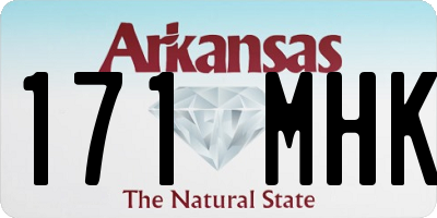 AR license plate 171MHK
