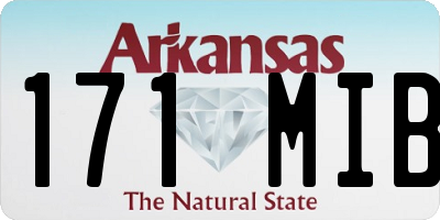 AR license plate 171MIB