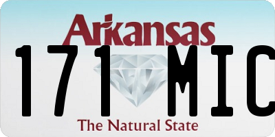 AR license plate 171MIC