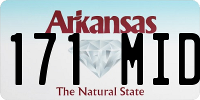 AR license plate 171MID
