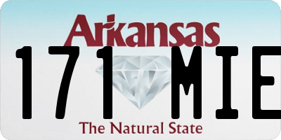 AR license plate 171MIE