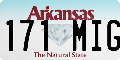 AR license plate 171MIG