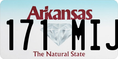 AR license plate 171MIJ