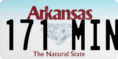 AR license plate 171MIN