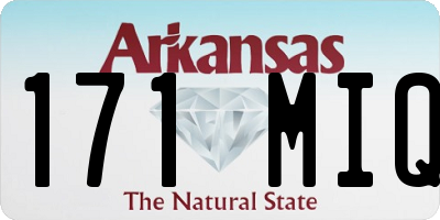 AR license plate 171MIQ