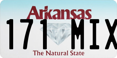 AR license plate 171MIX