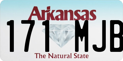 AR license plate 171MJB
