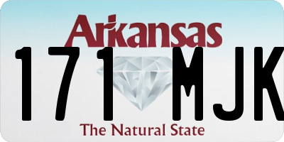 AR license plate 171MJK