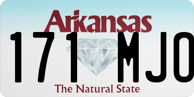 AR license plate 171MJO