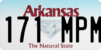 AR license plate 171MPM