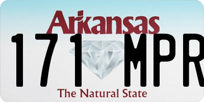 AR license plate 171MPR