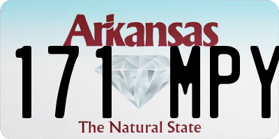 AR license plate 171MPY