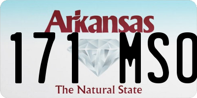 AR license plate 171MSO