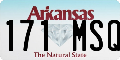 AR license plate 171MSQ
