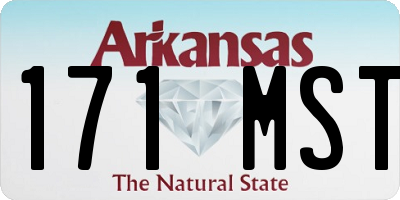 AR license plate 171MST